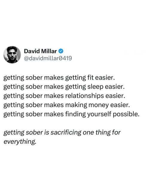 you think you’re losing something until you realize it was taking everything with it.

#soberlife #sobriety #recovery #addiction #alcoholfree