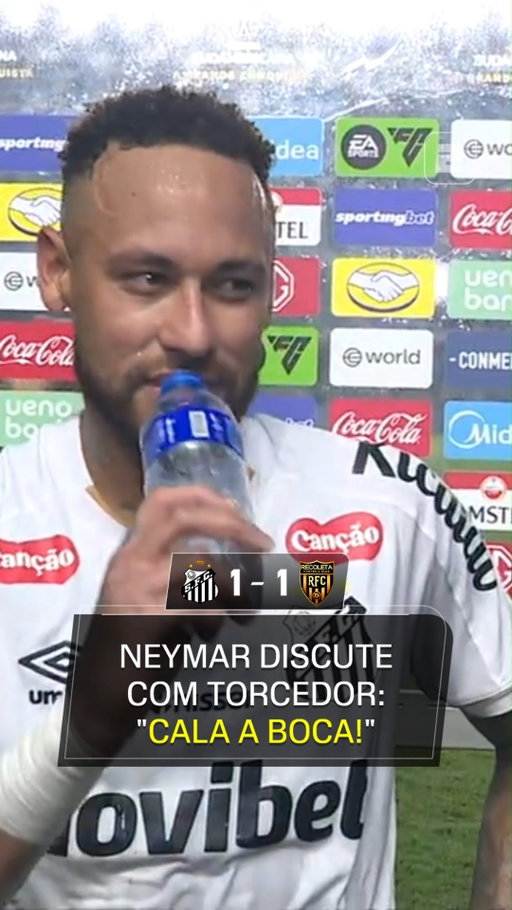CLIMA QUENTE! Neymar discute com torcedor após empate do Santos com o Recoleta em 1 a 1. #SulAmericanaNaESPN 

Assista à Sul-Americana, AO VIVO, pela ESPN no Plano Premium do #DisneyPlus.