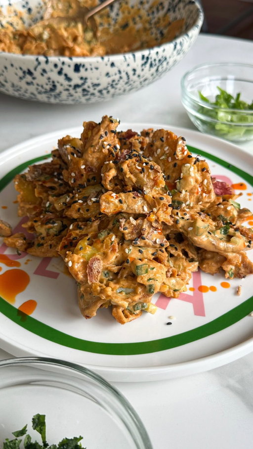 Potato salad is good, but crispy potato salad? That’s on another level 🔥

Reposting my Crispy Potato Gochujang Salad because it’s too hot not to. Paired with a creamy, spicy cashew gochujang sauce that might just ruin all other potato salads for you. Comment “POTATO” and I’ll DM you the recipe, or visit my website (link in bio).

🥔 Also featured on my episode on @freshlypickedtv and @vegkitcom with @simon.toohey on @channel10au !! #smashedpotatoes #potatosalad #healthyrecipes #gochujang #potatorecipes