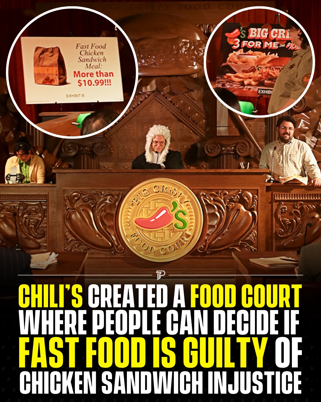 Chili’s is going head-to-head with value injustice by putting fast food on trial — in “food court.”

Chili’s Big Crispy Food Court is an immersive pop-up experience in New York City on April 16 at 37 Union Square West New York, NY 10003 from 11 a.m. to 5 p.m. EST, inviting fans to serve as the jury in the case of Chili’s vs. Fast Food.

During the experience, guests will hear (and taste) the evidence for why Chili’s continues to offer arguably the best value in the industry with the new Big Crispy 3 for Me meal.

Attendees will leave with a Big Crispy 3 For Me and the opportunity to share their verdict with Court TV. While supplies last.

#ChilisPartner #Pubity #Viral #Food