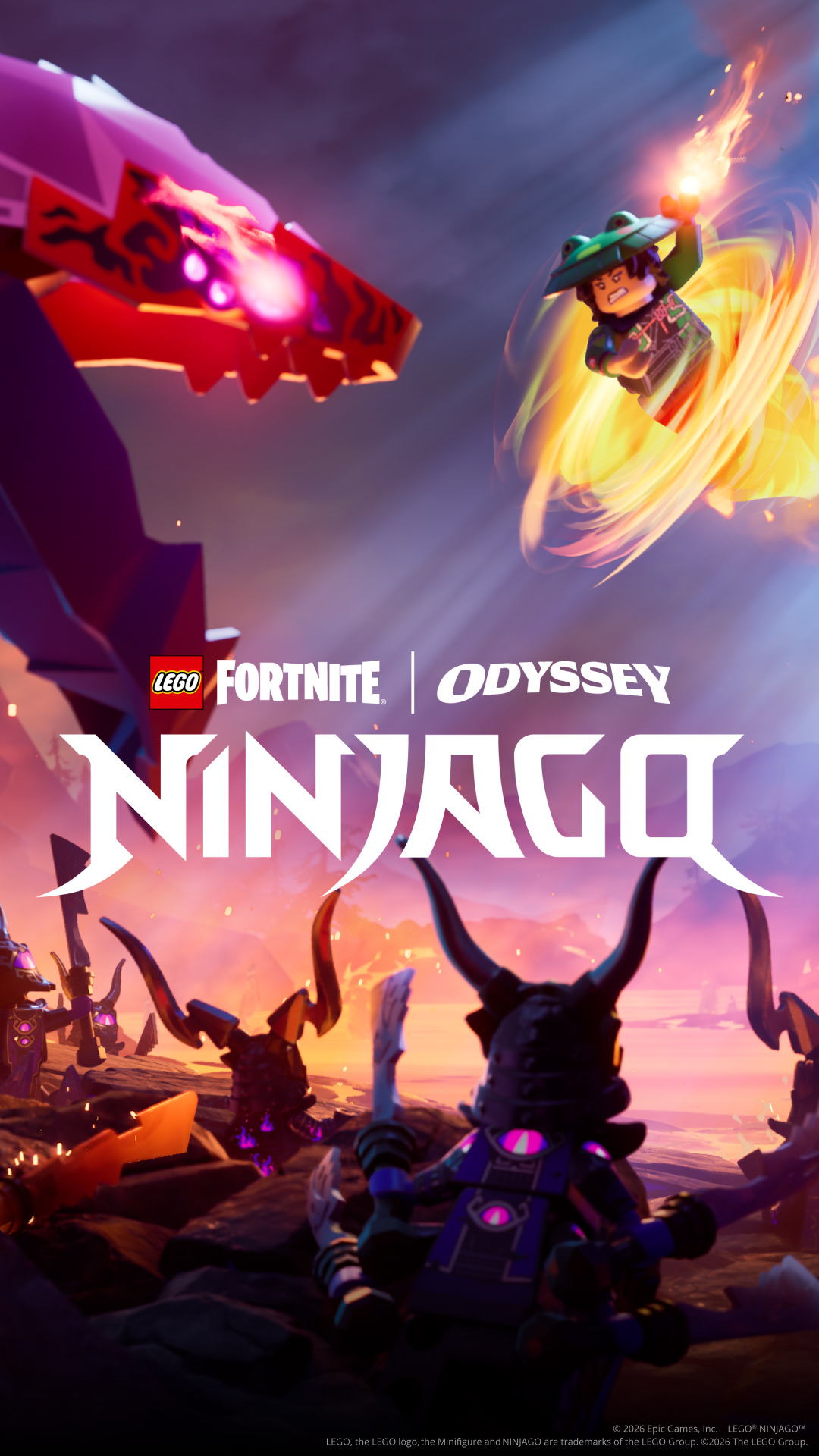 LEGO Fortnite NINJAGO: Embers of Chaos drops TOMORROW! ⁣
⁣
Get ready to master the element of Fire 🔥