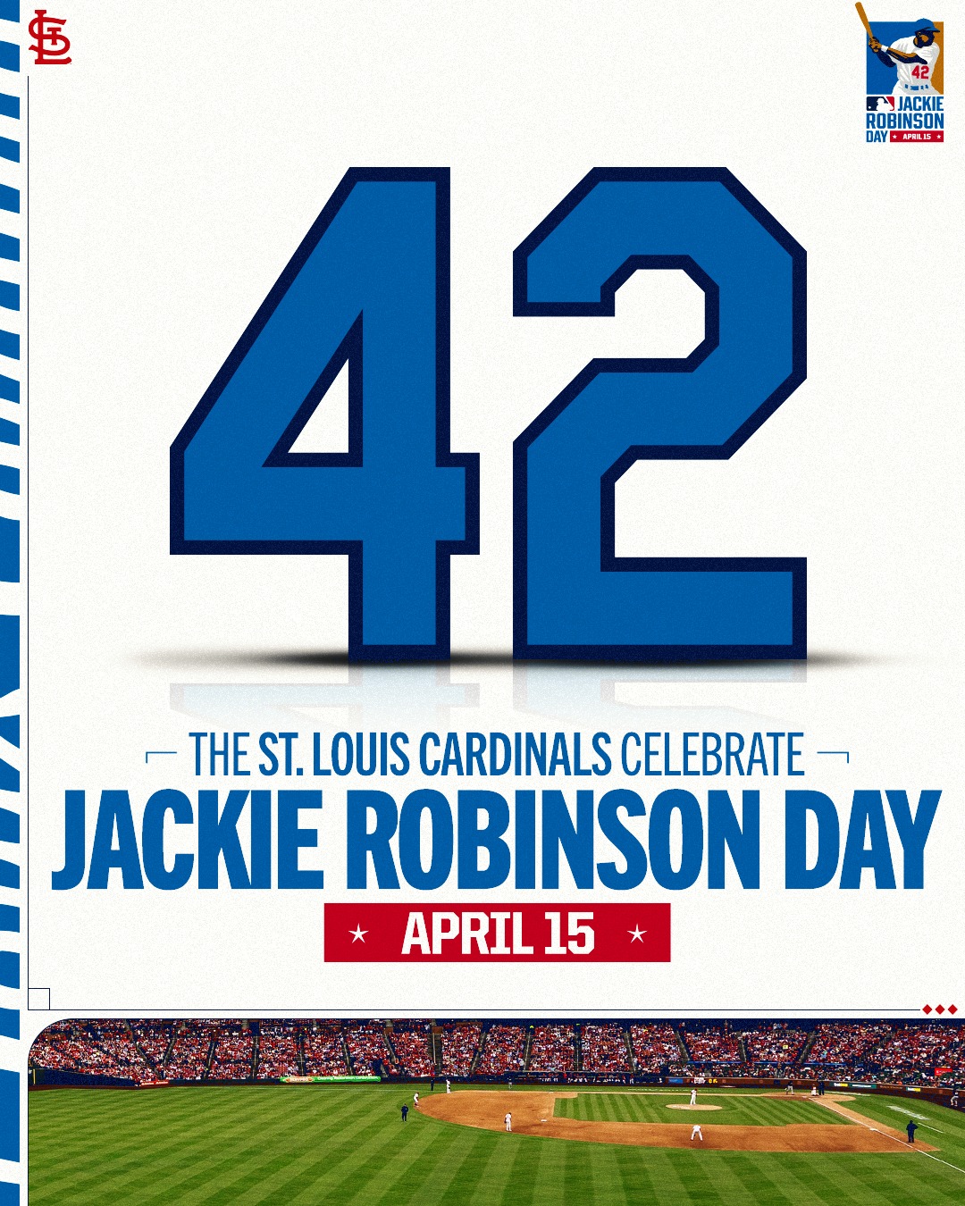 On April 15, 1947, Jackie Robinson broke baseball’s color barrier.

Today, we honor Jackie Robinson’s life and legacy, and the lasting change he inspired across the game.
