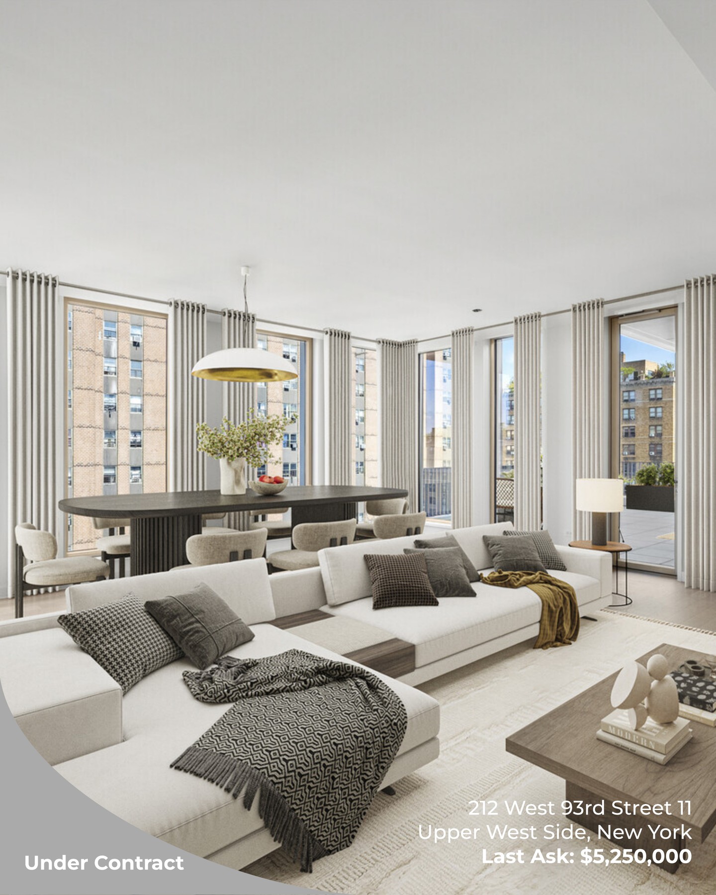 UNDER CONTRACT: 212 West 93rd Street 11, New York City, NY • $5,250,000
–
An intimate full-floor home, Residence 11 includes all the features of a luxurious, discrete townhouse; a private entrance, abundant outdoor garden/terrace space and complete separation of the sleeping quarters. The living dining room is a striking 22'5" by almost 21' room with three exposures: west, north and east. A true luxury, the 489sf terrace essentially doubles your living area and is accessed from both the living room and kitchen. The south-facing sleeping quarters can be entered from two separate hallways through pocket doors.
–
For more information on this listing click the link in our bio 🏡
–
212 West 93rd Street 11, New York City, NY • 4 Beds • 3 Full Baths • 1 Half Bath • $5,250,000
–
Repped By Ofier Sarfaty (@ofier.sarfaty) Alex Andrejko (@alexandrejko) Glenn Davis