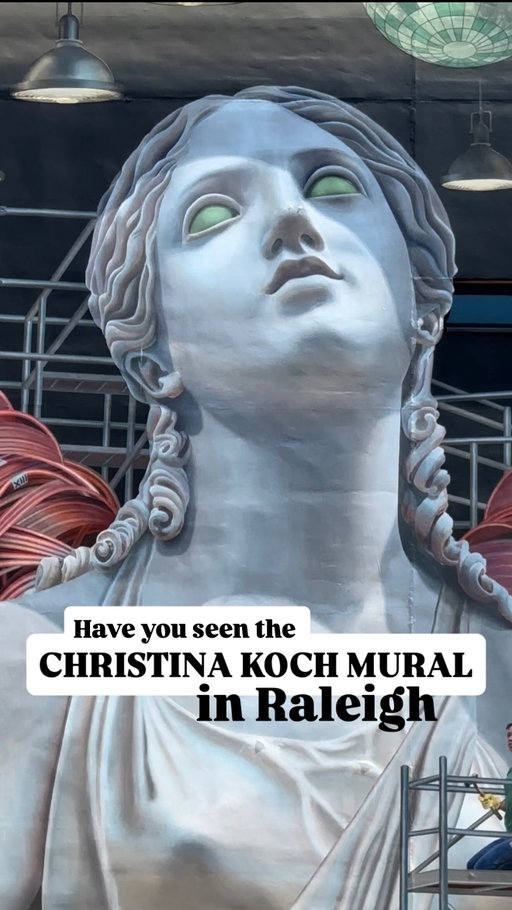 ART • Have you seen the Astronaut Christina Koch mural in Raleigh? You might have missed it. If you’ve seen it, you might not have noticed it was her!
🌔
Spark of Life is a mural by @ArtOfJohnPugh on @ncstatecentennial campus. His (non-AI generated) interpretation of the birth and emergence of AI is represented by a sculpture of Artemis, god of the hunt and the moon. 
🌓
Artemis was used as a depiction of artificial intelligence coming alive and pushing out the boundaries of the walls that contained her. As she comes to life, she’s looking up at the moon! 
🌒
Look closely and you’ll see that one of the two people crafting her is Christina Koch @astro_christina , the astronaut who just went to the moon and back! Artemis Il could not be contained - nor could NC native and @ncstate grad Christina Koch! 
🌖
The mural was completed in the summer of 2024 - and is located (appropriately) on @ncstatecentennial campus. 

📍930 Main Campus Drive, Raleigh NC

If you’re there during the week, be sure to check out the nearby location of @321coffee, located in this building. It’s open from 7am-4pm on weekdays. 
🌓
John Pugh is one of the premier Trompe L’oeil artists in the country. Thanks to Lincoln Property Company for funding this amazing piece of public art. And to @griffiths.simon for his help in bringing it here.
🌔
Have you seen Spark of Life? Been to Centennial Campus lately? Tell me in the comments. And FOLLOW @experience_raleigh for more! 
🌔