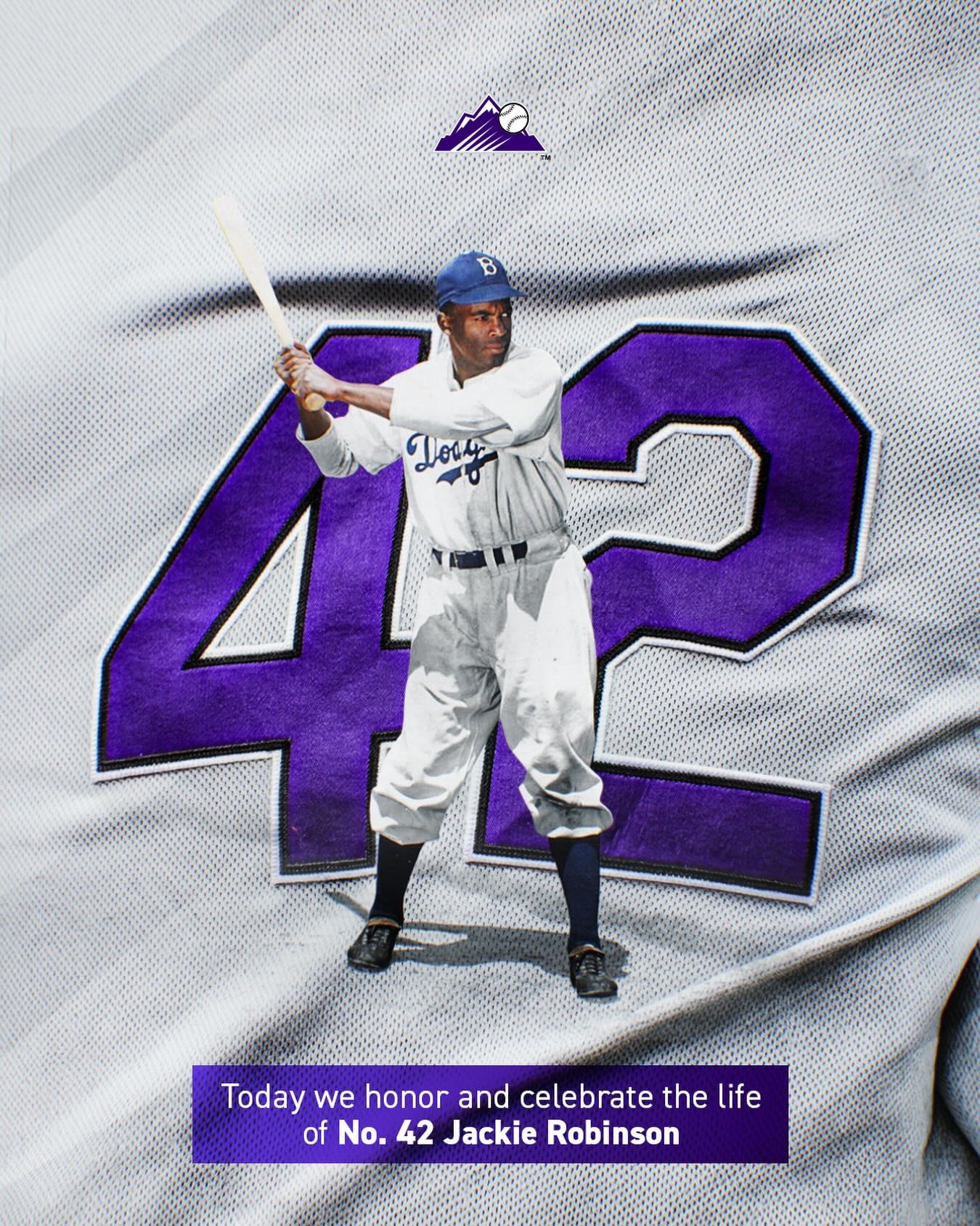 Today, we honor Jackie Robinson and remember his legacy and impact on the game of baseball 💜
