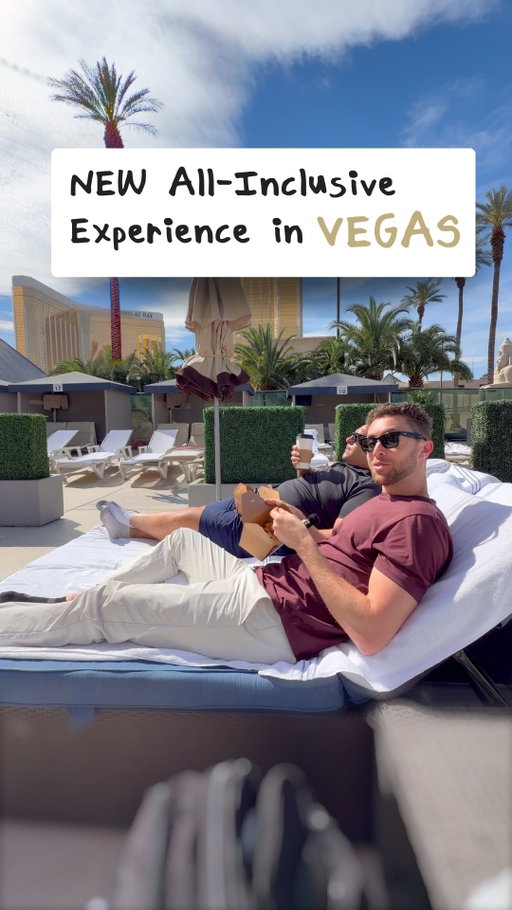 We got an inside look at Vegas’ brand new all-inclusive experience with MGM Resorts 🔥  #SponsoredByMGM #travel #vegas 
——————
Food: 
🍜  Noodle Shop at @mandalaybay 
🥪 Backstage Deli at @luxorlv 
🌮 Diablo’s Cantina at @luxorlv 
🍔 Tom’s Watch Bar at @nynyvegas 

Resort: 
🌴 @luxorlv 

Experiences: 
🔵 @bluemangroup at @luxorlv 
🎢 The Big Apple Coaster at @nynyvegas