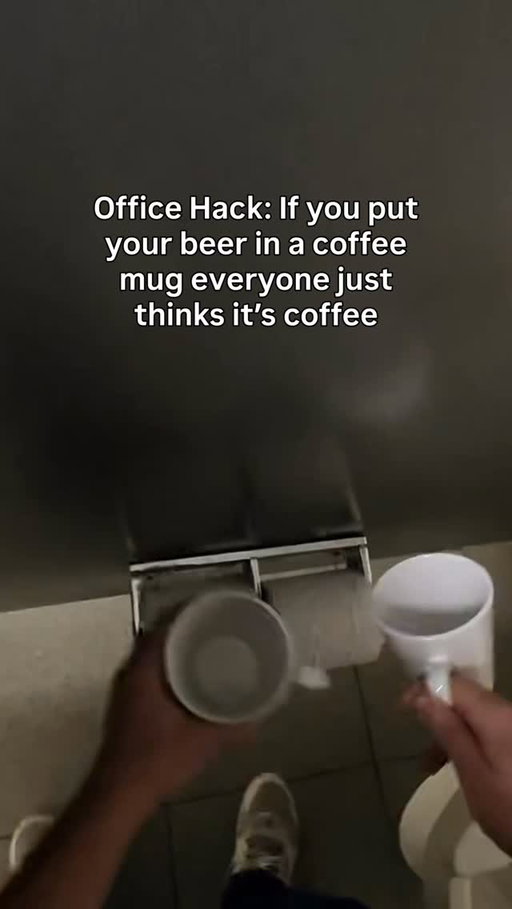 Office hack to drink beers while in the office