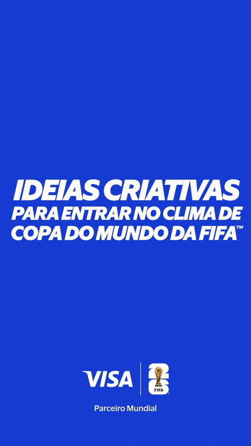 Faltam poucos dias para o fim da competição e tudo ainda pode mudar!

Separamos aqui algumas formas criativas de entrar no clima de copa com Visa para você se inspirar e fazer o seu conteúdo. E o melhor: concorrer à chance de assistir à final da Copa do Mundo da FIFA 2026TM junto com o seu influenciador Visa favorito!

Ah, e não esqueça que para ser válido precisa usar as #VaiDeVisa e a # do seu influenciador Visa, marcar e seguir @visa_br no seu post além de seguir o seu influenciador. E não pode ser low profile, ein, deixa seu perfil público e posta seu jeito de torcer com VIsa no feed!

Promoção aprovada pela SPA. Consulte regulamento em visa.com.br/futebol2026

#VaiDeVisa