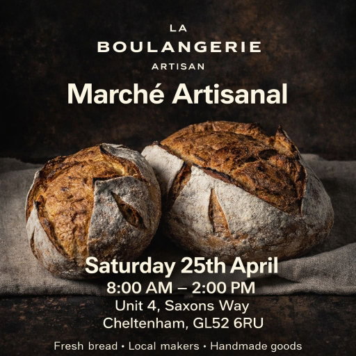 As promised we will be hosting another one of our very popular artisanal markets featuring old and new vendors on Saturday 25th April from 8am to 2pm outside our Saxon Way shop. 
We look forward to seeing you there! See the tagged accounts for what to expect, we will have a range of handmade and locally sourced products for you to browse, chat with the vendors/ producers and buy! 
#bakery #cheltenham #laboulangerieartisan #market #cheltenhamvibe