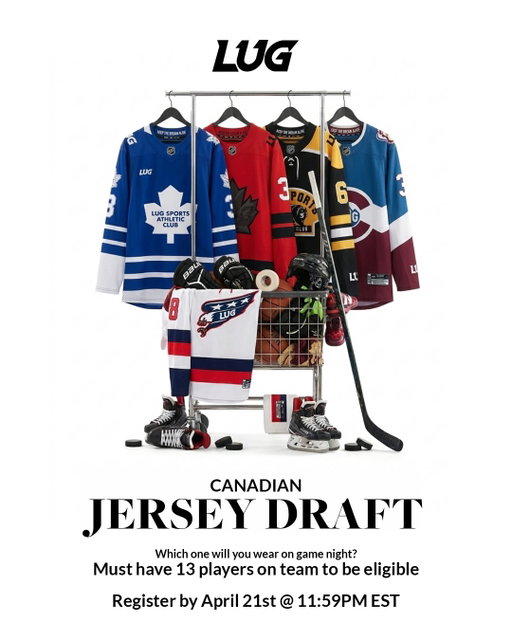The jersey draft is set for April 22nd🔥 Add it to your calendar 🗓️ 

Still time to join but limited team spots remaining so get set up before it’s too late!🚨
