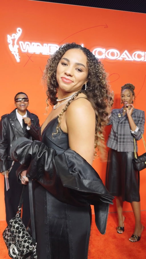 @kiki.rice serving up main character energy at the #WNBADraft Orange Carpet 🧡 #CoachNY #CoachxWNBA #KikiRice @WNBA @ariivory @courtneywilliams10 

Photo courtesy of Ben Rosser