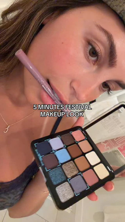 easy festival makeup 💜💚🩷 
@nyxcosmetics @nyxcosmetics_canada #nyxcosmetics 
PRODUCT LIST:
MYX ULTIMATE VINTAGE JEAN BABY + I KNOW THAT’S BRIGHT COLOR PALETTE
NYX EPIC INC LINER GLITZ in SHIMMER STITCH
NYX CHEEKS FAT in BLUEBERRY BURST
NYX SUEDE MATTE LIP LINER in SOFT-SPOKEN
NYX JELLY JOB in
