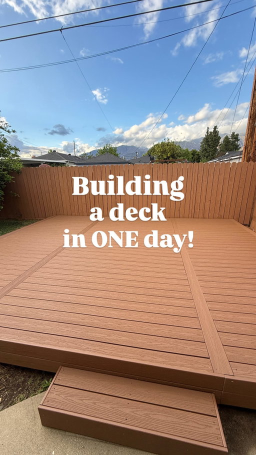 I can’t believe this was possible! 🤯

When we were thinking about everything we wanted to do back here like add a sauna, outdoor shower and seating area, all of that felt stressful when picturing it on this dusty/muddy grass patch. We thought a deck would be amazing to have as the base of it all, but there was NO WAY I was going to build that from scratch! The hauling of all that lumber, then planning/measuring/cutting it all then making sure it was sturdy enough with the brackets and footers etc. it would have been such a headache 😵‍💫

But then we found @decks that literally does all the hard parts for you ensuring you have a super strong and beautiful deck that gets delivered right to you! 😱 The entire things only took A FEW HOURS and was a fraction of the price compared to professionals build you one from scratch 🙌

We are SO IMPRESSED with how nice it is and are SO EXCITED for what we can now do back here!! 😍

Also! They got me a code for you - you can use “DeannaDecks” to get $300 off! 🙌🙌

#neverleaving #adiy #adiypartner #deck #deckbuilding
