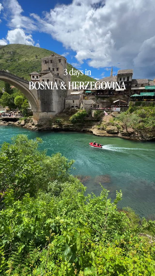 Follow @isabella.aroundtheworld for more daily travel inspiration and epic roadtrips! 🚗

If you want to visit Bosnia & Herzegovina (and you should) but only have limited time and want to explore for 3-4 days coming from Croatia - this is perfect for you! Of course, there is muuuuuch more to see in Bosnia & Herzegovina and I am definitely planning to explore more myself but this is a great starting point.

Let’s get right into it:

day 1:
Mostar - the most beautiful old town I’ve ever seen
Stay here for a night, stroll around during day- and night time to experience the magic of both!
Try to avoid summer months and weekends + holidays to avoid the crowds. Sunrise & sunset time are the most magical!

day 2:
Blagaj & Stolac
Drive 20 min to Blagaj and visit the cute little town and famous Dervish monastery. Have a coffee & lunch by the river and enjoy the views!
Then head to the amazing hidden gem of Stolac. A small, picturesque town with several waterfalls, hardly any tourists at all and several UNSECO sites! 

day 3:
Pocitelj & Kravica
The next day explore the beautiful old town of Pocitelj - views here will leave you speechless, it’s like time just stood still here! Then head to the GORGEOUS Kravica waterfalls, take in the amazing views and go for a refreshing swim or take a boat ride!
Optional stop on the way: Medugorje - one of the most important pilgrimage sites for christians. You can of course also add an additional night here, if you want to do some of the pilgrimage hikes & walks etc.

#bosnia #bosniaandherzegovina #mostar #roadtrip