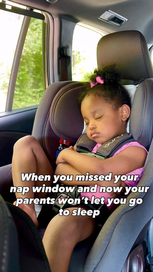 Sorry baby girl, but any naps after 3 pm are a NO GO!! If you miss that nap window, you’re out of luck until bedtime lol we refuse to let our kids recharge after hours then have us up all night….iykyk😂

#sleeptraining #toddlerlifestyle #relatableparenting #parentinghacks