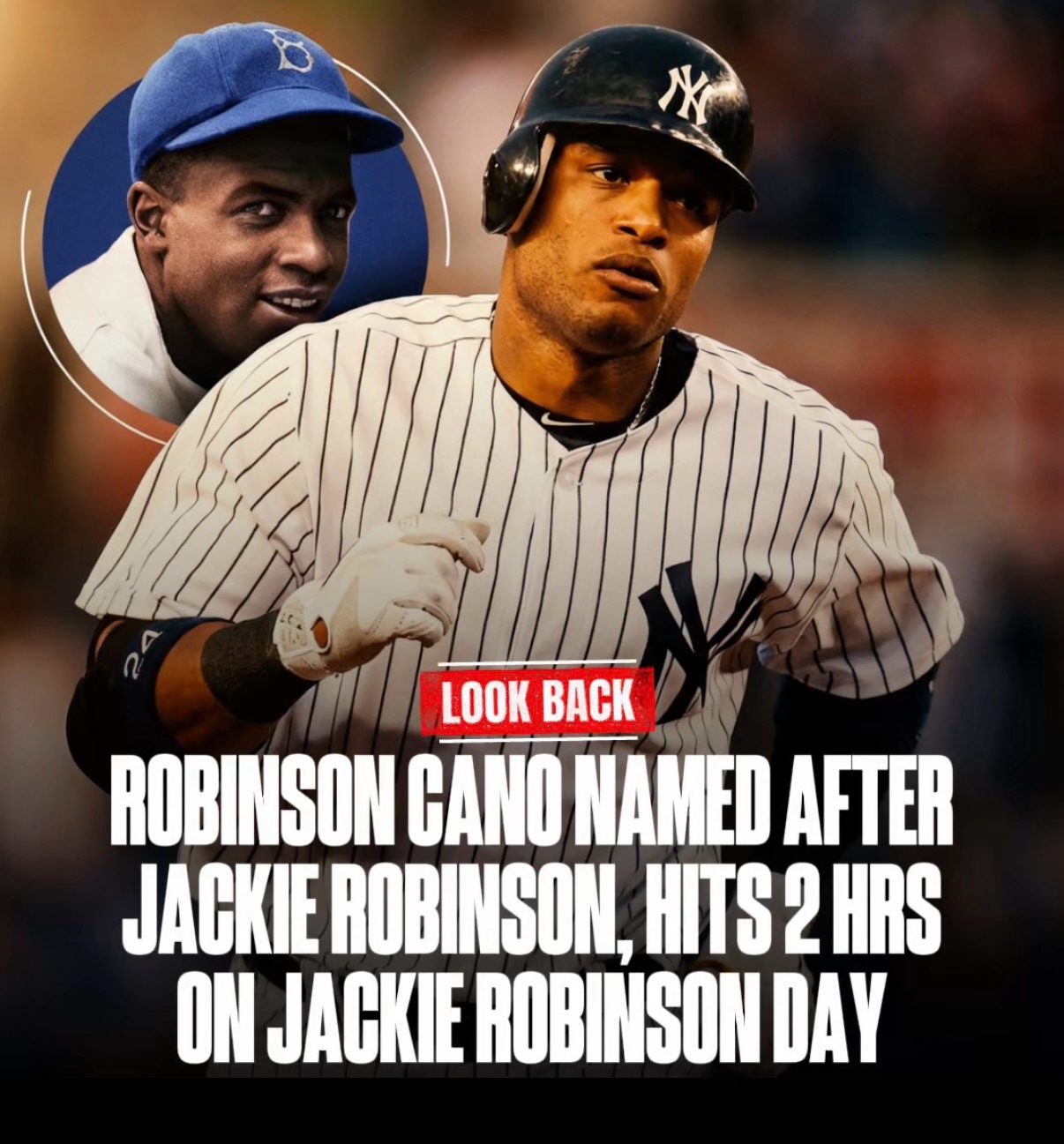 It doesn’t get more storybook than this…

Robinson Cano, yes, named after Jackie Robinson. A name that carries history, meaning, responsibility.

On Jackie Robinson Day 2010, everybody wearing 42, Cano steps in… and puts on a show - hitting two home runs.

A full-circle moment you couldn’t script any better.