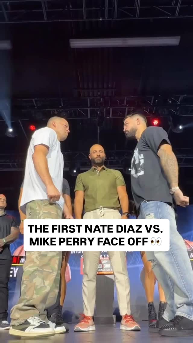 THE FIRST NATE DIAZ VS. MIKE PERRY FACE OFF 👀 

#RouseyCarano
Saturday, May 16
LIVE on Netflix

#mma #natediaz #mikeperry