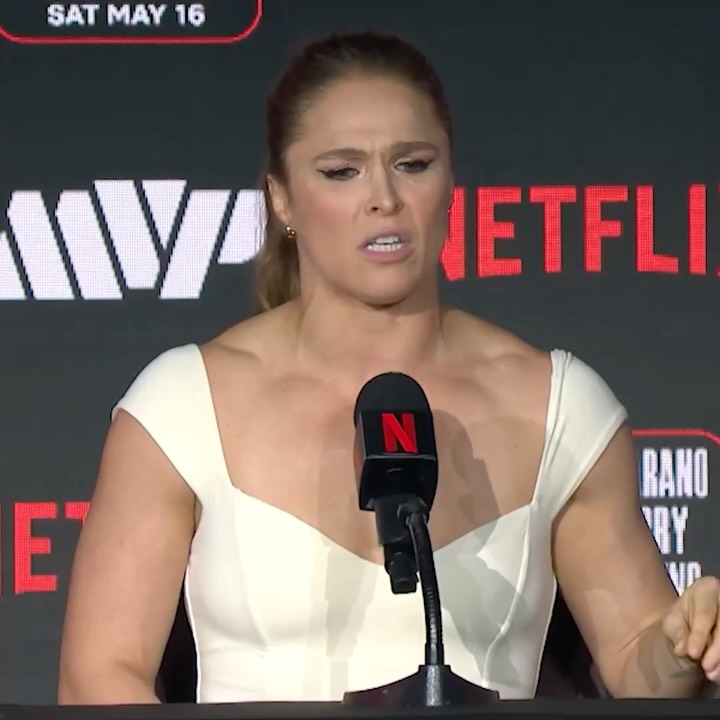 THE PRESS CONFERENCE.

RONDA ROUSEY vs. GINA CARANO
Saturday May 16
LIVE only on Netflix
#RouseyCarano