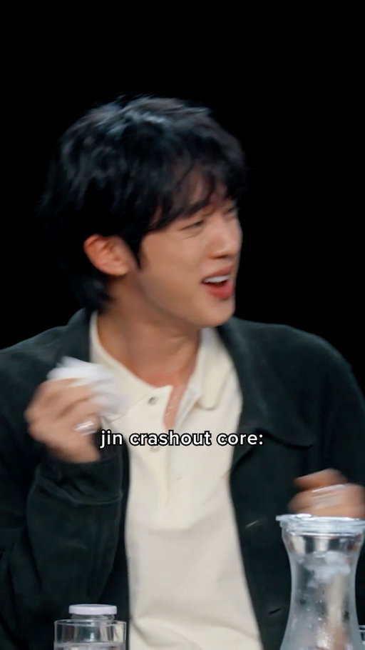 30 seconds of @jin crashing out 😭 #hotones