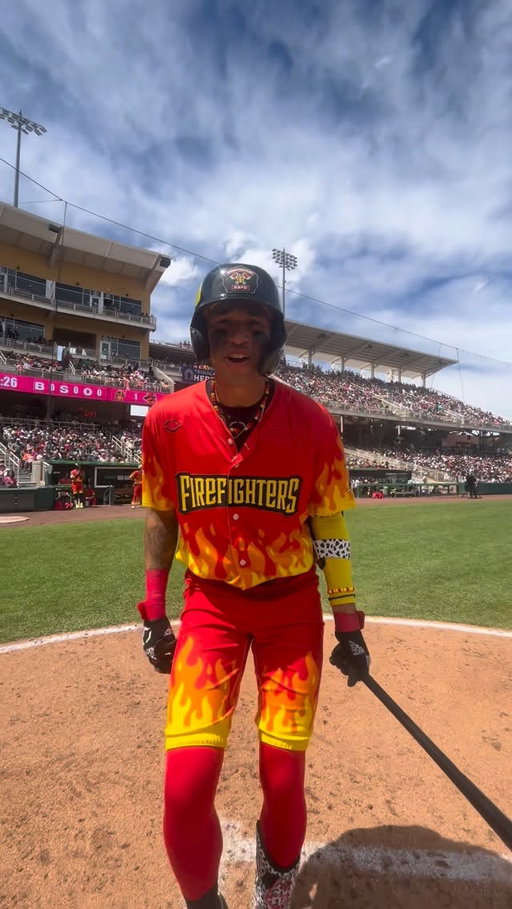 Have you ever seen a TikTok filmed during a baseball game? 

#firefighters #bananaball #reels #blackeyedpeas #transitionreel