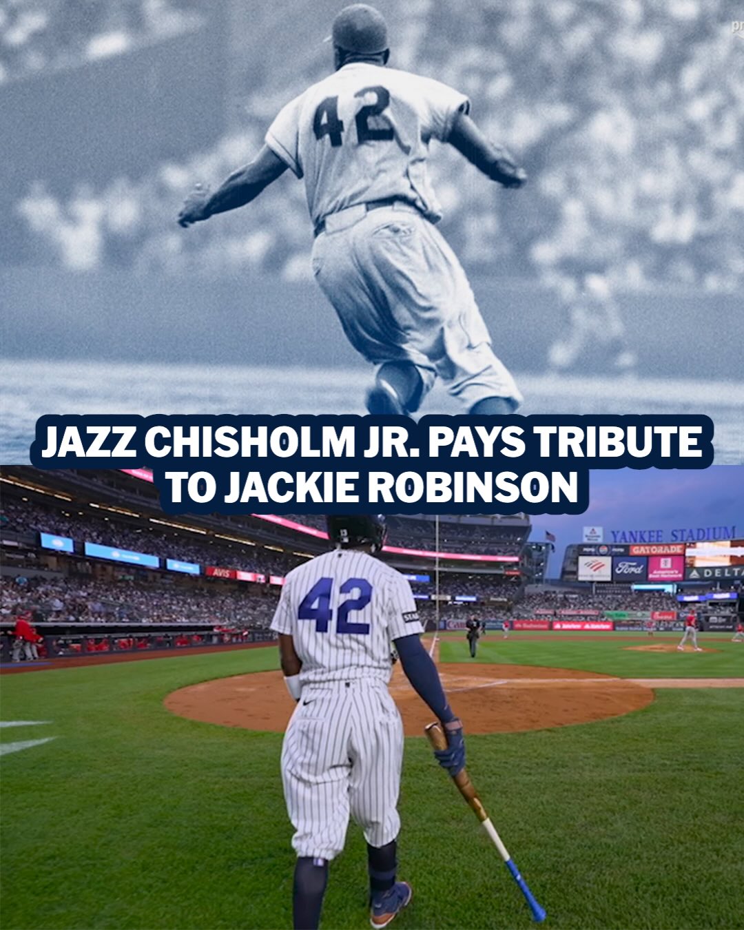 Jazz Chisholm Jr. is wearing his pants like Jackie Robinson tonight 💙