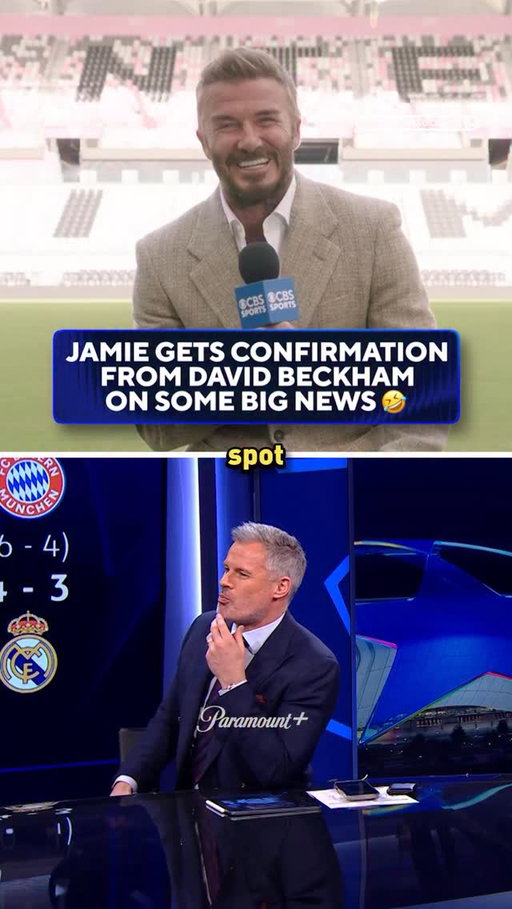 Leave it to @23_carra to ask Sir David Beckham the tough question about @gneville2 😅

#UCLToday