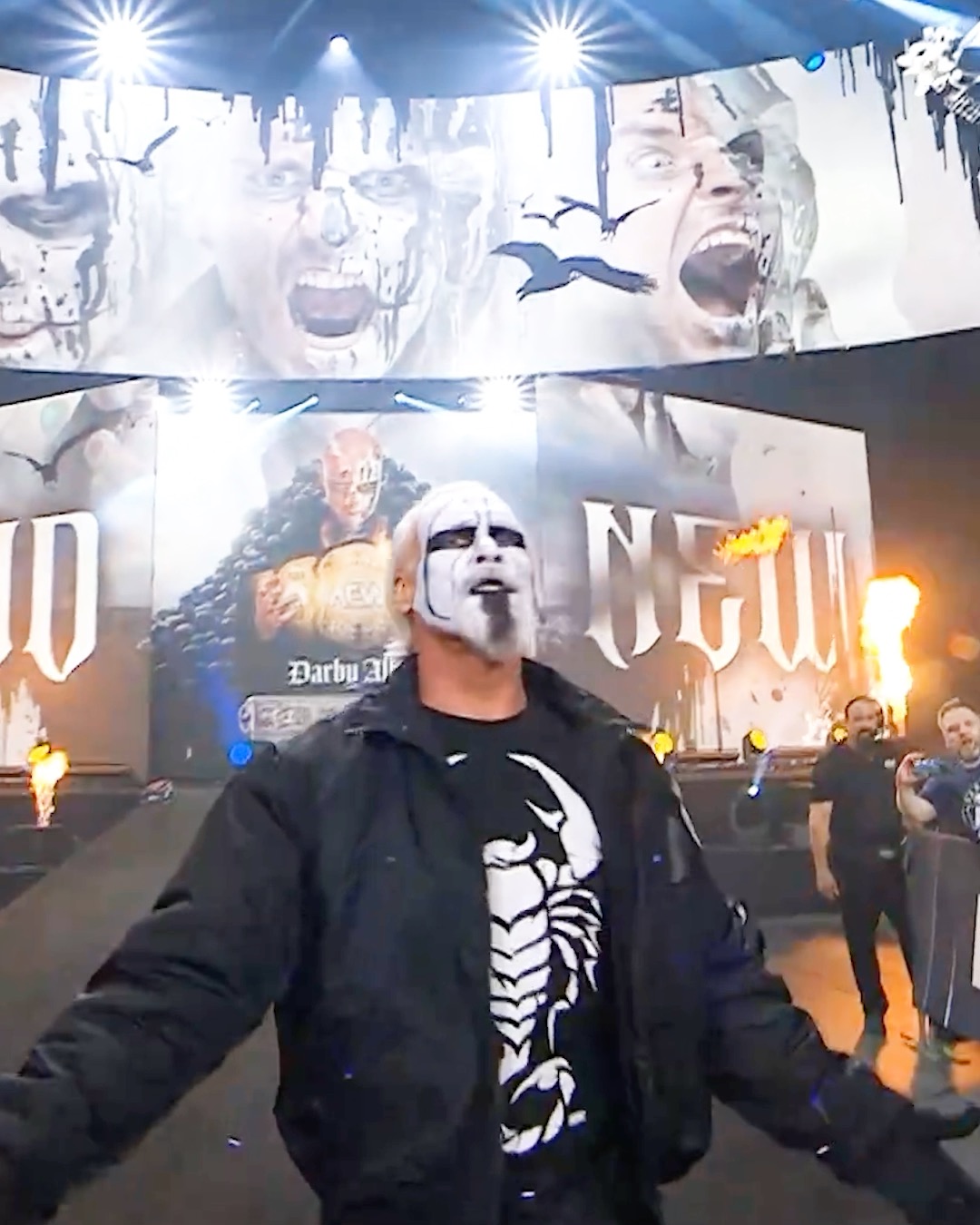 @Stinger is here to celebrate with the NEW AEW World Champion @DarbyAllin! 🎉

Catch the replay of #AEWDynamite Spring BreakThru streaming on HBO MAX!