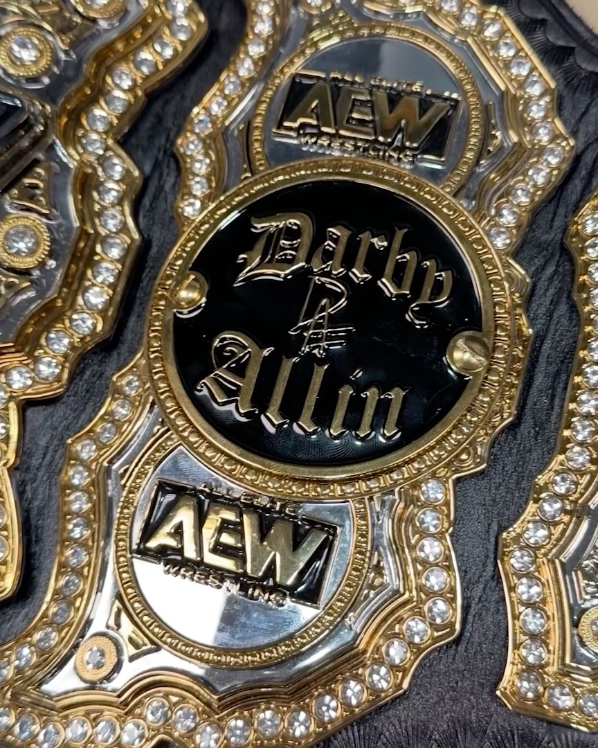 EXCLUSIVE: Here's your first look at @DarbyAllin's NEW AEW World Championship, complete with his new sideplates!