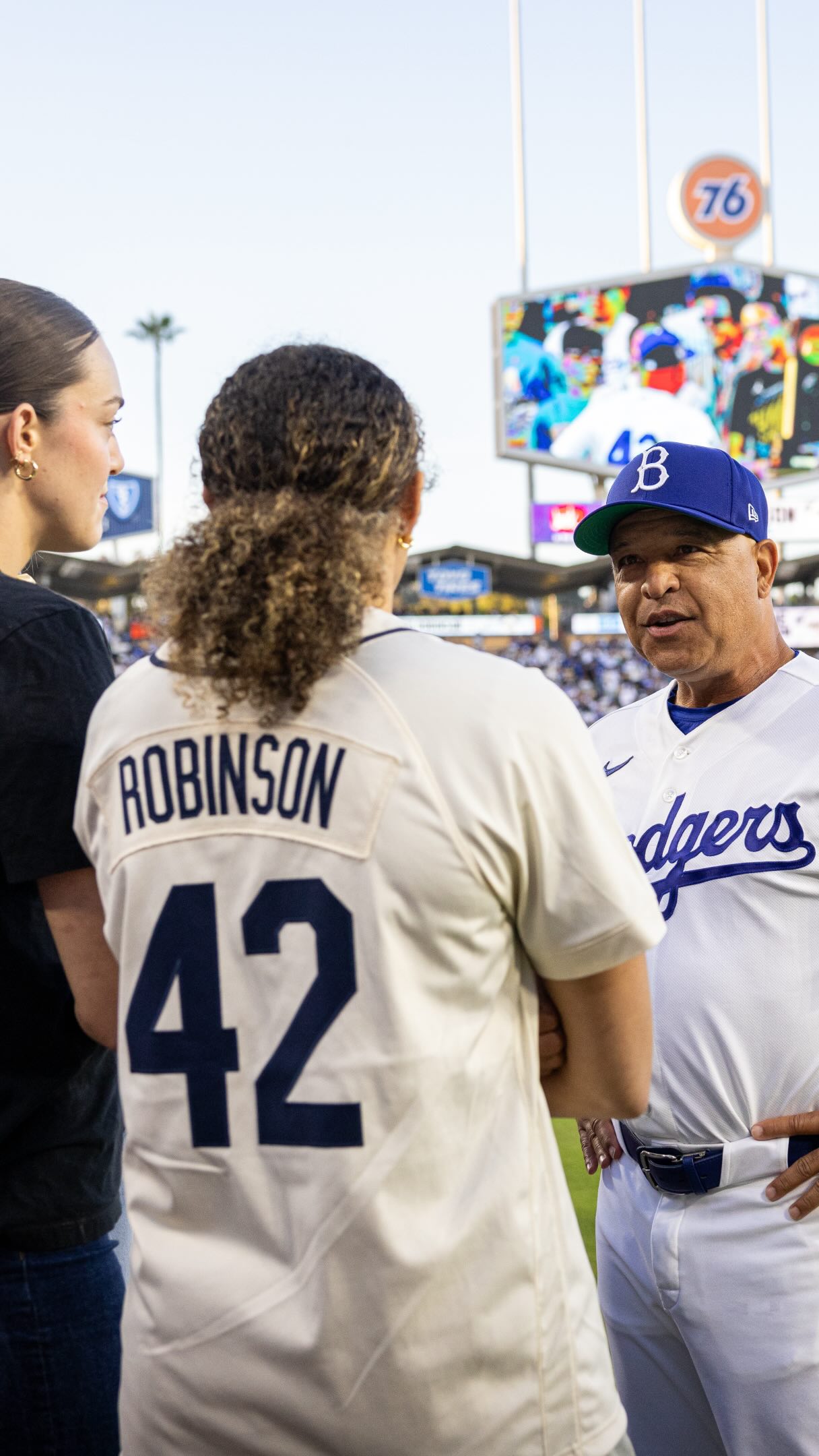 Honored to share Jackie Robinson Day with the @dodgers 🏆💙💛

#GoBruins