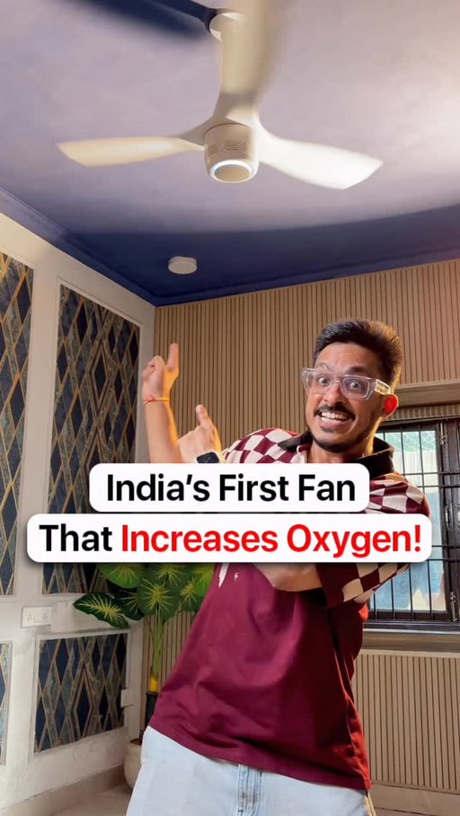 This ceiling fan is from the future! 🤯
.
.
#AeroO2 #OxygenBoost #OrientElectric #TechInnovation