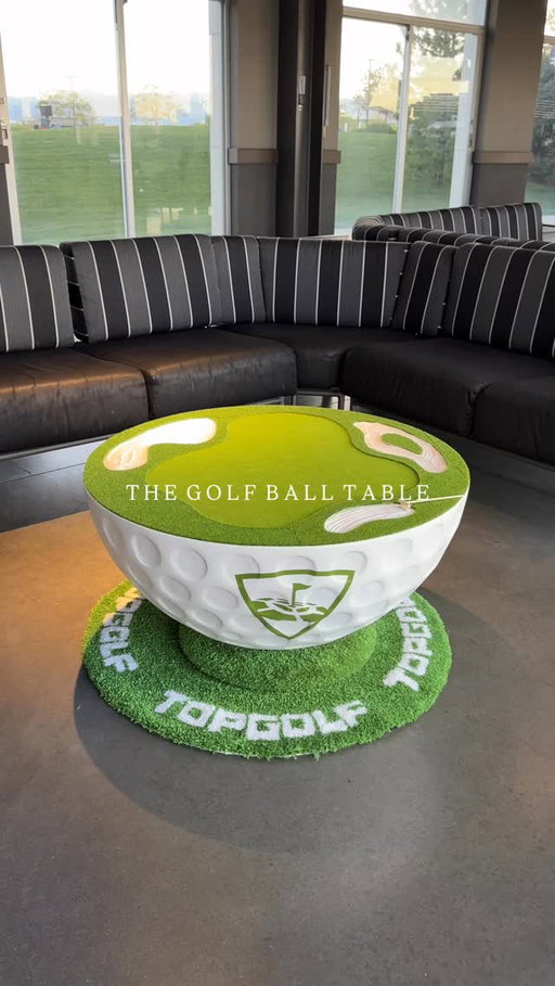The Golf Ball Table. A super fun collaboration with @TopGolf. Part golf ball, part table, part zen garden. I absolutely love how this build has turned out. The turf and sand on the top took it to the next level. Hope you have enjoyed this build. Thank you for your support! Much love. #TopgolfPartner
