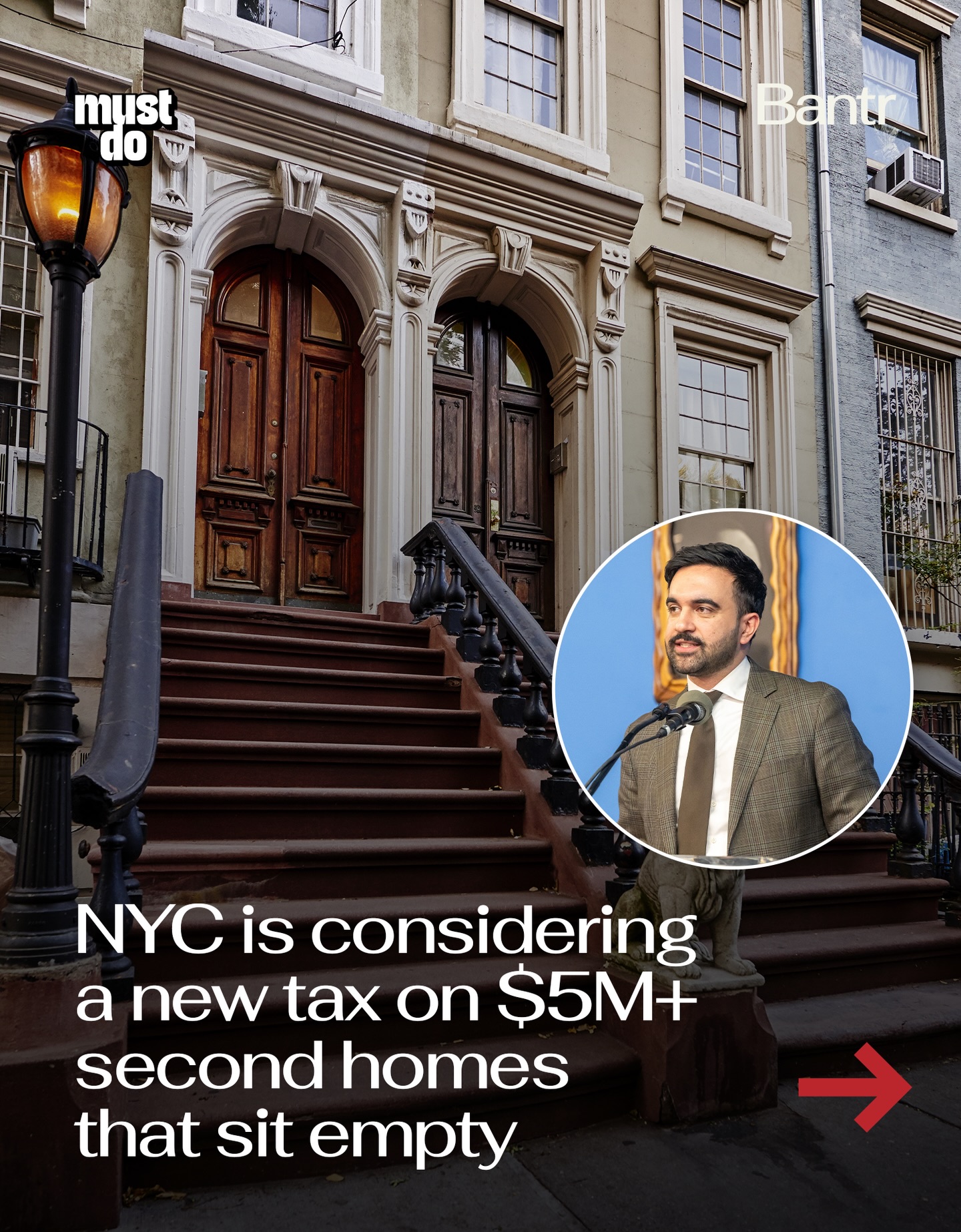 NYC is going after empty luxury apartments.

Kathy Hochul is backing a new proposal to tax second homes in New York City worth $5M or more, targeting ultra-wealthy owners who don’t actually live in them.

The plan aligns with Mayor Zohran Mamdani’s push to close the city’s $5.4B budget deficit, with the tax expected to generate at least $500M annually from roughly 13,000 properties.

Supporters say it forces non-resident owners to contribute to the city they benefit from. Critics argue it could slow development, hurt property values, and impact construction jobs if investment pulls back.

The proposal is still being negotiated as part of the state budget, but it’s already shaping up to be one of the biggest “tax the rich” debates in NYC right now.

By the way, we have a weekly newsletter rounding up all of the biggest stories so you don’t have to. One newsletter, once a week. Link in bio.

Media via Shutterstock/@nycmayor

#bantrbusiness #mustdonyc #nychomes #nyctax