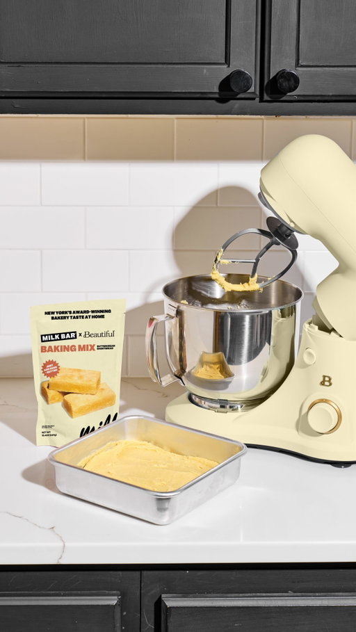 Award-winning Milk Bar taste meets the fun of @beautifulbydrew @drewbarrymore . Buttercream Shortbread that brings bakery-level indulgence straight to your kitchen 💛 Order at www.milkbarstore.com