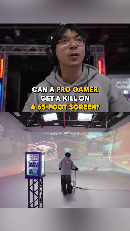 Playing on a 65-ft screen is harder than it looks. 😳 @tenzofficial 

#redbullgaming #redbull #gaming #valorant