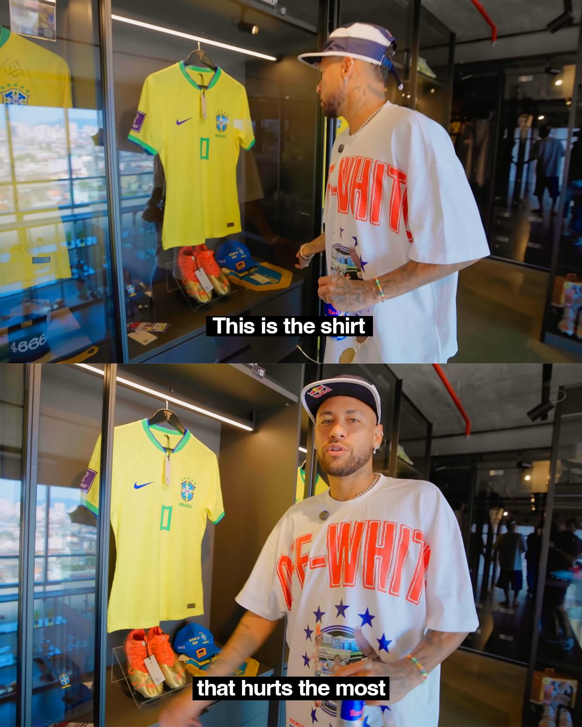 Neymar’s last World Cup game was an emotional rollercoaster. 

From scoring to save his nation from elimination and breaking Brazil’s all-time scoring record, to losing on penalties and being knocked out of potentially his final chance to win the World Cup. Understandably, “it stings”.

Credit // YT: NeymarJr