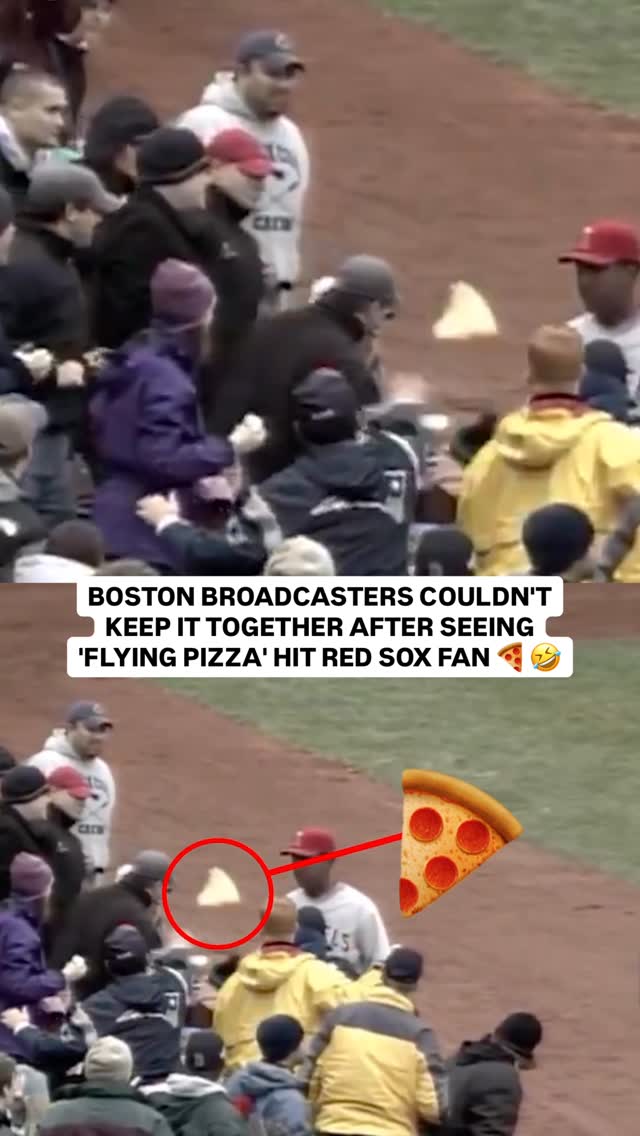“HERE COMES THE PIZZA” 🍕😂

On this day in 2007, a Red Sox fan threw a slice of pizza at another fan, leading to hilarity from the Boston broadcasters ‼️

(h/t MLBVault/X)