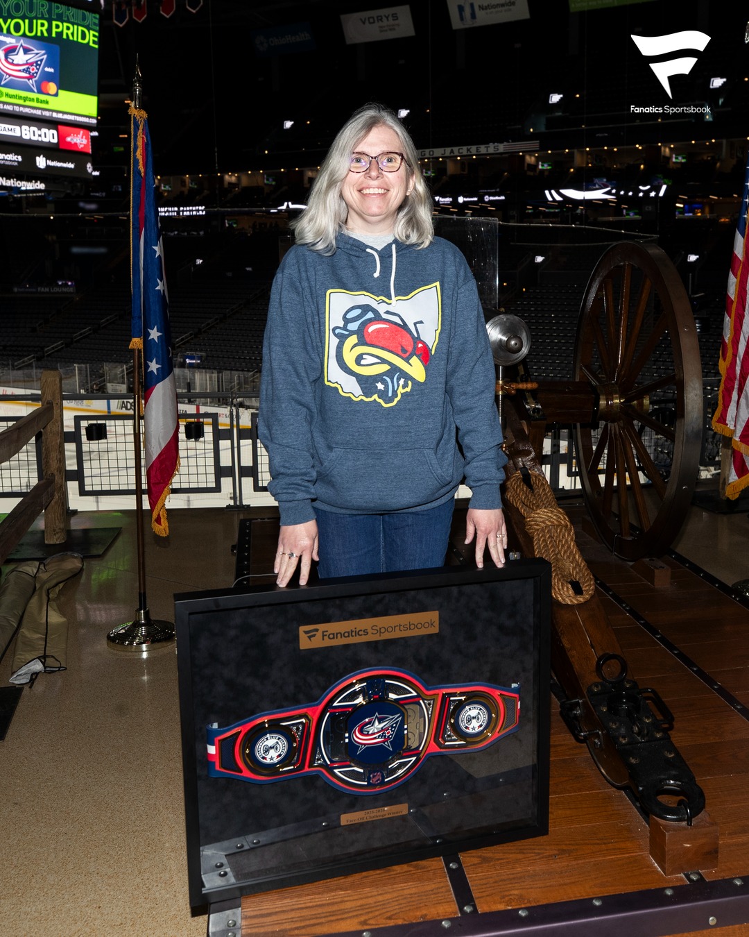 All season long, she climbed the leaderboard, and now she’s got the belt 💥 

Congrats to our @fanaticssportsbook Face Off Challenge Champion, Katie Robbins! She took home the championship belt, a trip to Fanatics Fest, 2 six-game flex packs, and a $500 @bluelineonline gift card!