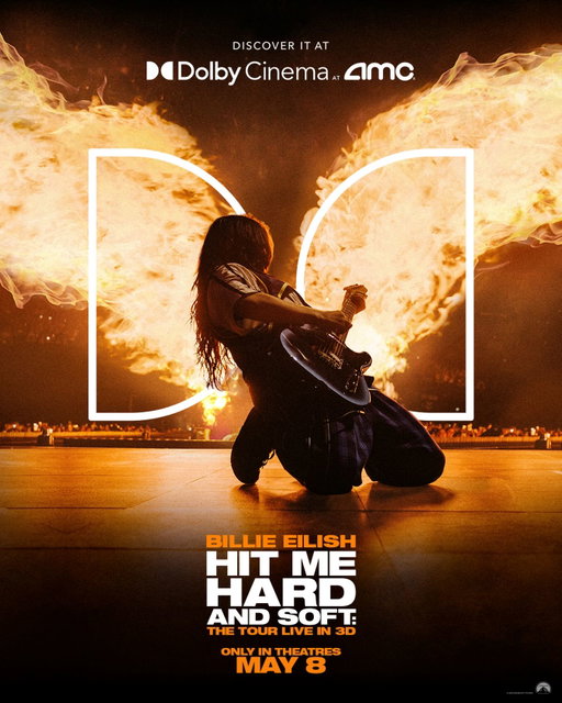 Experience the music of @billieeilish like never before. Get tickets to see HIT ME HARD AND SOFT: THE TOUR (LIVE IN 3D) in #DolbyCinema at #AMCTheatres starting May 8th.