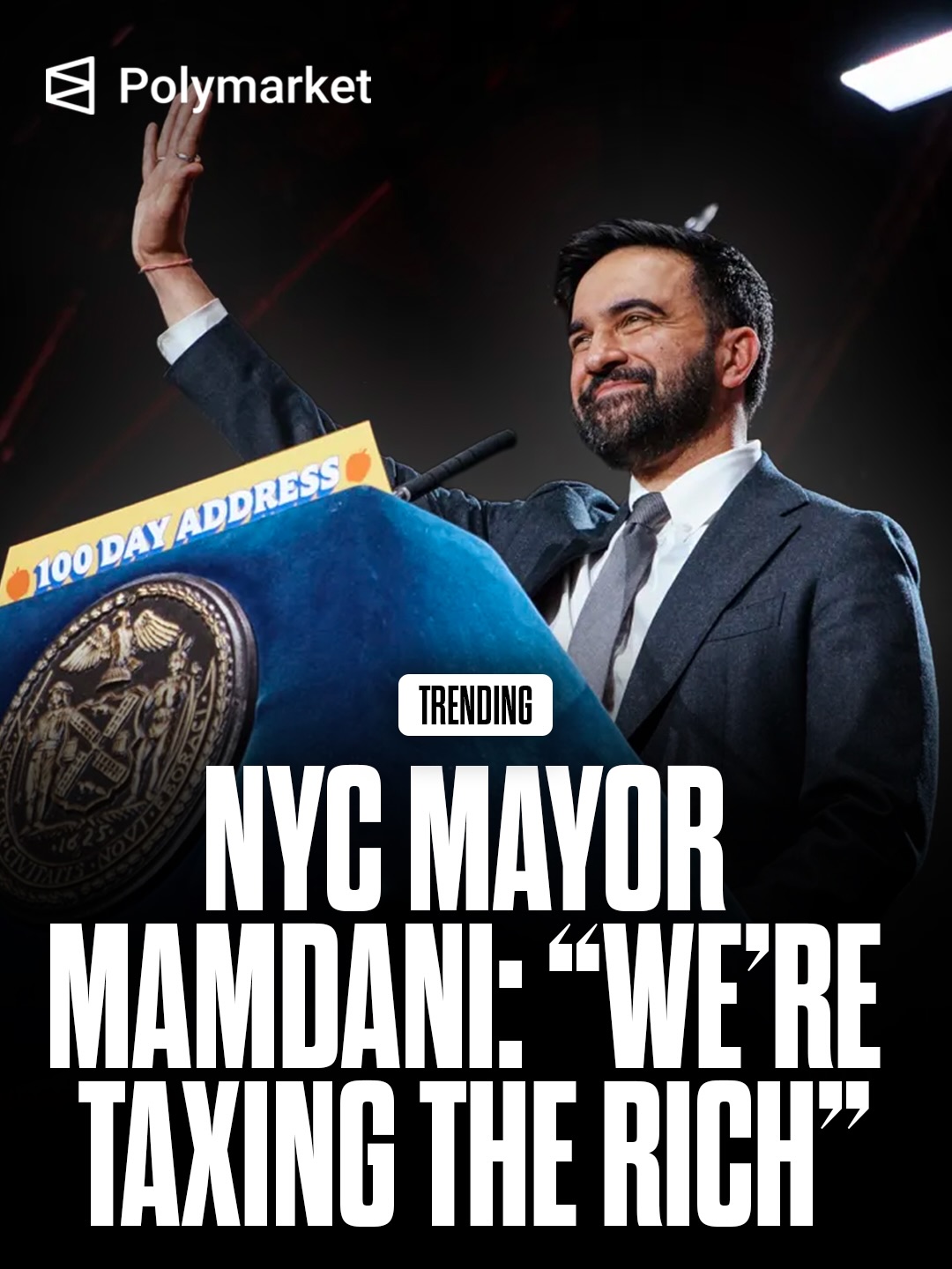 Mayor Zohran Mamdani on praised Gov. Kathy Hochul’s proposed “pied-à-terre” tax, which would impose an annual surcharge on second homes valued above $5 million that are not primary residences. 

The measure targets absentee owners who do not pay New York City income taxes and could generate roughly $500 million annually, while allowing owners to avoid the tax by making the property their primary home or renting it out.

Traders predict a 14% chance Mamdani’s 2% millionaire tax will go into effect before 2027.