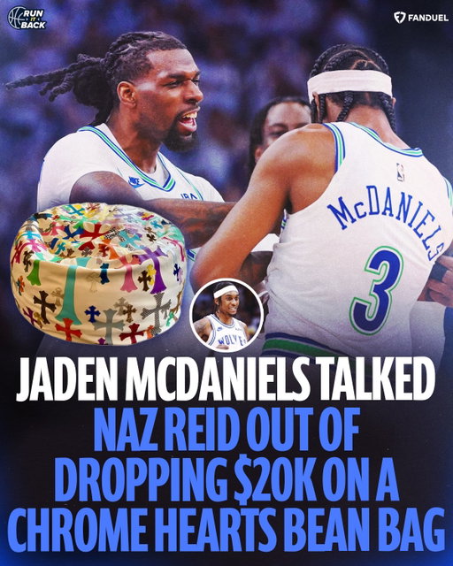 Jaden McDaniels talked Naz Reid out of getting taxed on Chrome Hearts 💰🤝💯

The Timberwolves teammates can definitely find bean bags that don’t cost $20K…

Plus, they probably rather sit in something else while playing Call of Duty 🎮🐺