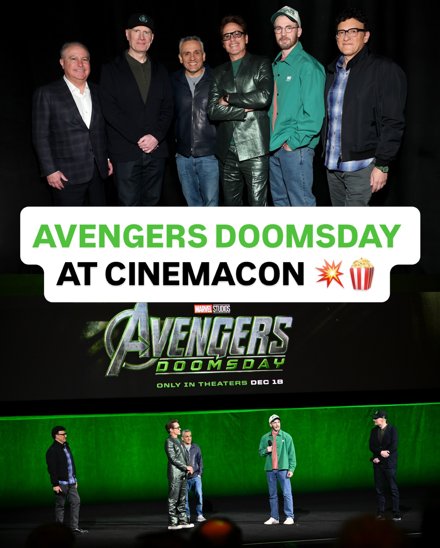 Photos from the Avengers Doomsday showcase at CinemaCon‼️🍿

Are y’all hyped for the first trailer⁉️