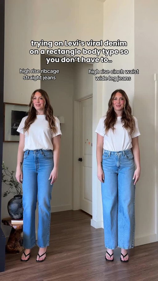 Which pair do you like best? Comment WANT for ⛓️‍💥’s!

If your body shape is more straight up-and-down, the right denim can completely change how your outfits look—think more waist definition, better proportions, and that effortless “put together” feel 👏🏼

Left: high rise straight leg
Right: high rise cinch waist wide leg (hello curves 👀)

Not all trending jeans are actually flattering… but this side-by-side makes it REAL easy to see the difference.

👉🏻👉🏻Follow for outfit ideas that actually flatter your body + make getting dressed way easier 🤍

——
https://liketk.it/67qhd