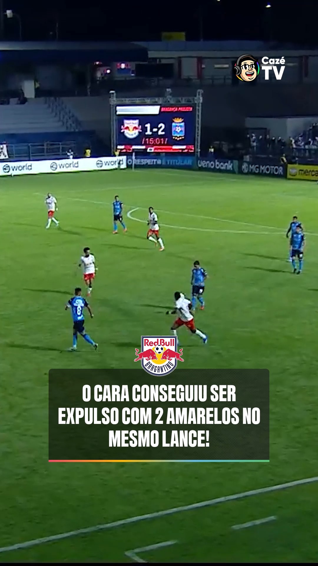É O FAMOSO "INSISTIR NO ERRO..." 👀

O Diago Giménez, do Blooming, deu dois carrinhos SEM BOLA E NO MESMO LANCE contra o Red Bull Bragantino! Resultado? 2 AMARELOS E 1 VERMELHO! 🟥 QUE ISSO, JOGADOR? 😲

#TempoRealCazéTV #NocheDeCopa #SulAmericana #RedBullBragantino
