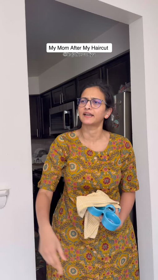 My Mom’s Reaction to My Haircut 😅😂#kajalkevadiya #gujraticomedy #haircut #viralreelsvideo #kajalkevadia