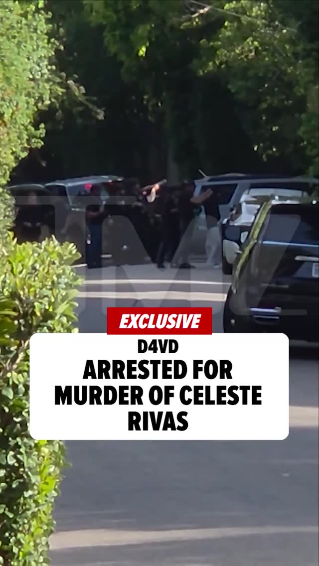 🚨TMZ has obtained exclusive video showing singer D4vd being arrested for the murder of Celeste Rivas and the scene is intense.