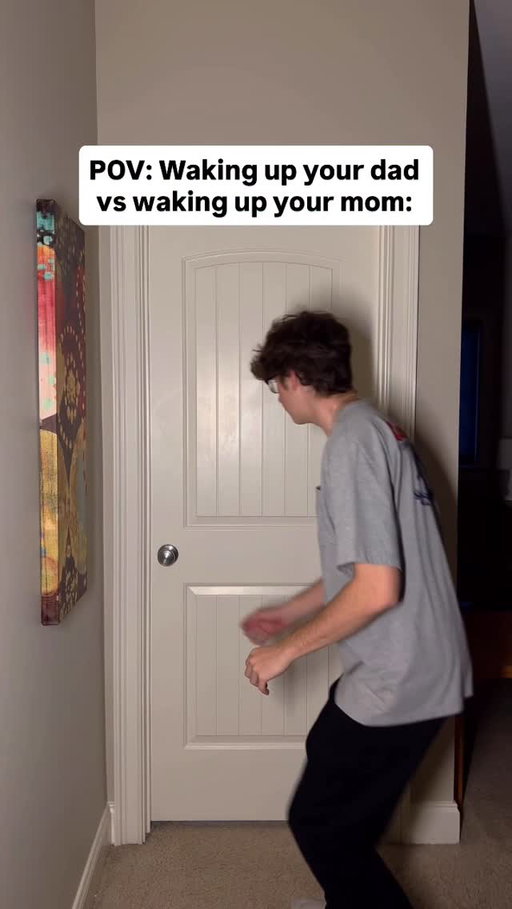Waking up your dad VS waking up your mom😂 #reels #relatable #parent