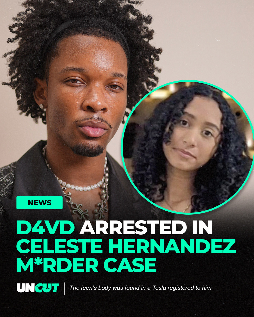 D4vd has reportedly been arrested and is currently being held without bail in connection to a major ongoing case involving a missing teen 🚨⁠
⁠
Police say the case began after 15-year-old Celeste Rivas Hernandez was found in a vehicle linked to him, with months of evidence, witness statements, and a grand jury leading up to the arrest 🤯⁠
⁠
What do y’all think⁉️👀