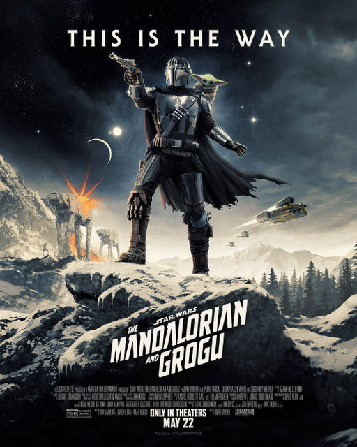 This is the Way. Check out new @MattFergusonArtist artwork for STAR WARS: THE MANDALORIAN AND GROGU - coming soon to an AMC Theatres popcorn tin in your galaxy. 👀🍿 
Get tickets for the film at AMC starting 5/22 at the link in bio!