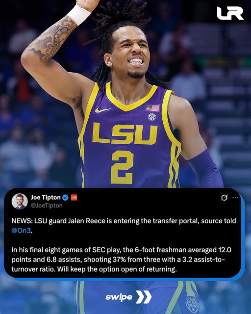 Underrated Portaler 👀 🚨 Jalen Reece was a pure bucket in HS and showed flashes at LSU of being PG1
