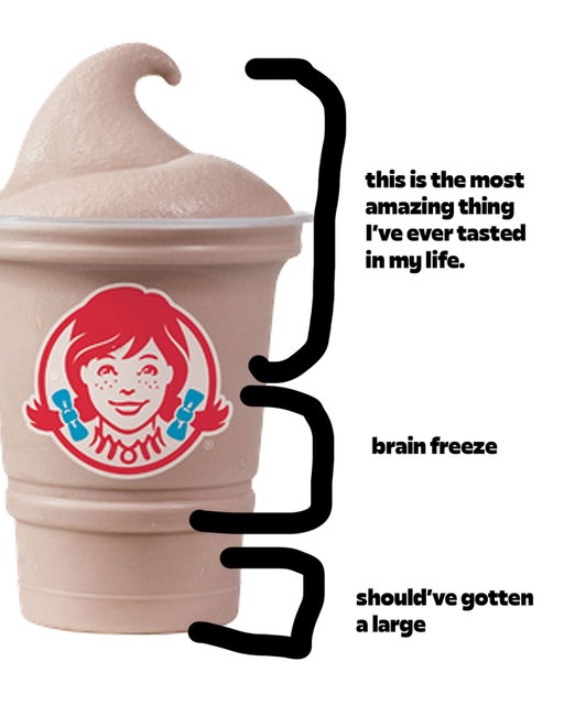 brain freeze only cause I ate too fast